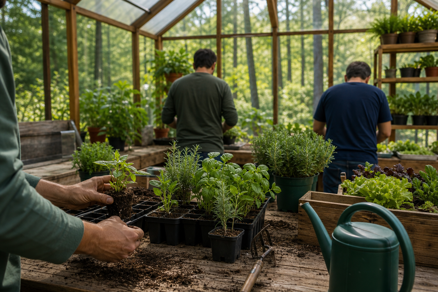 Taller de invernadero y plantas