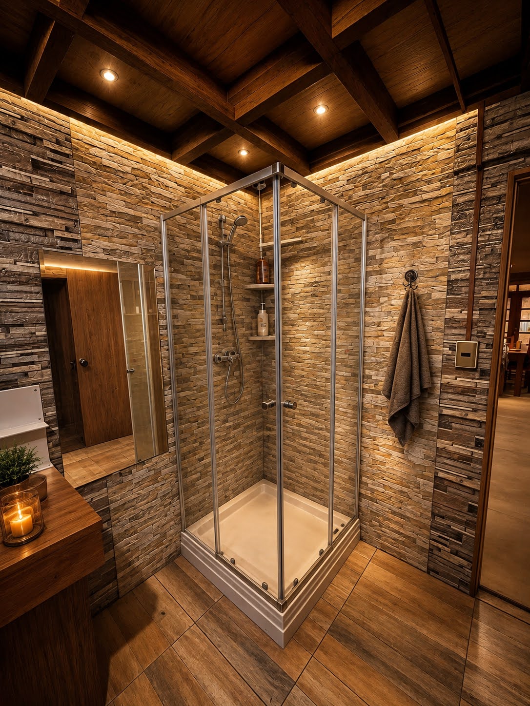 Baño equipado del centro residencial